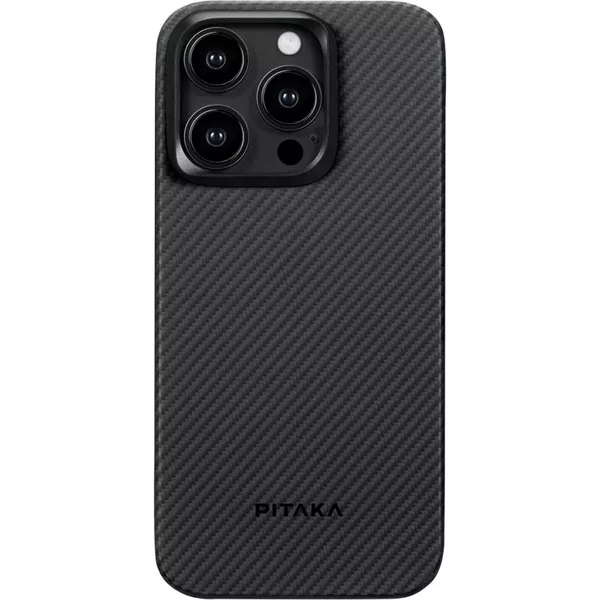 Pitaka 129606 600D iPhone 15 Pro Max fekete/szürke aramid hátlap