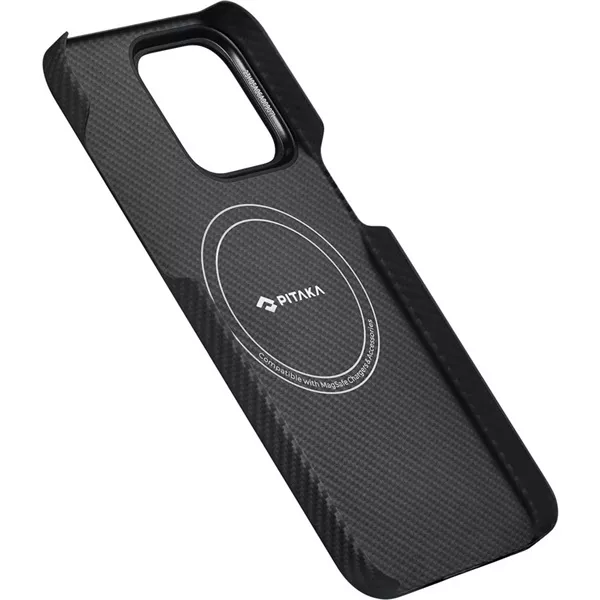 Pitaka 129606 600D iPhone 15 Pro Max fekete/szürke aramid hátlap