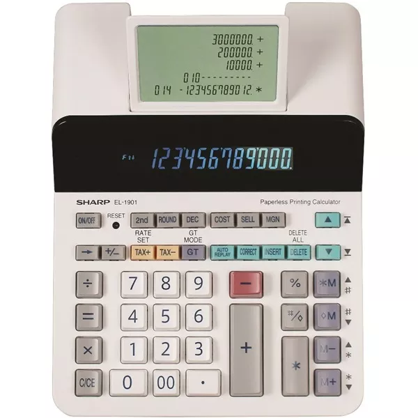 Sharp EL1901 segédkijelzős asztali számológép