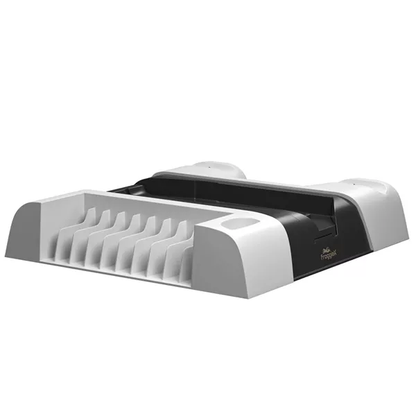 Froggiex FX-P5-C4-W PS5/PS5 Slim multifunkciós ventilátoros állvány + headset tartó