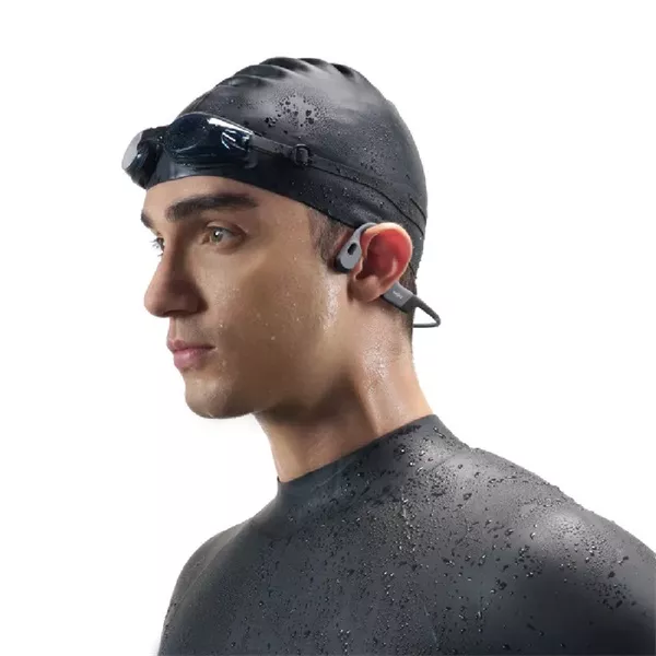 Shokz OpenSwim Pro csontvezetéses vezeték nélküli szürke 4GB, kettős mód Bluetooth+MP3 lejátszós fejhallgató