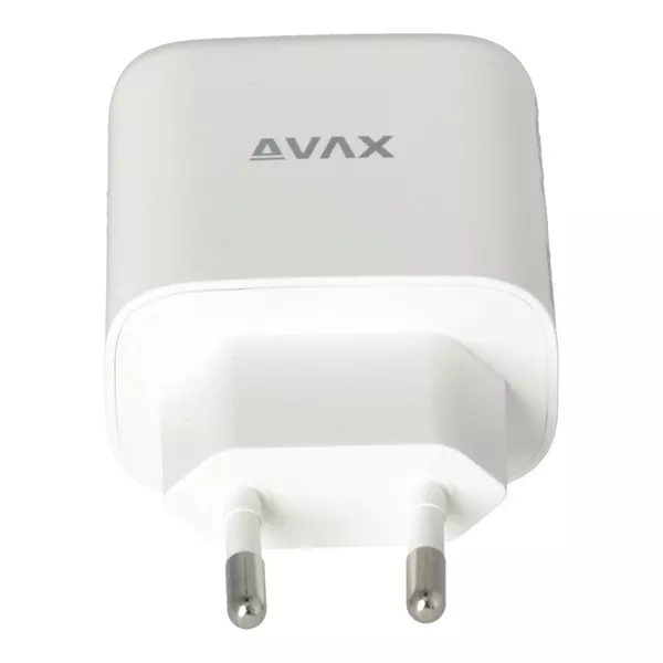 AVAX CH360 SPEEDY 65W GaN USB A (QC)+Type C (PD3.0) fehér hálózati töltő
