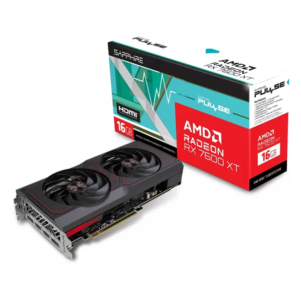 SAPPHIRE PULSE AMD RADEON RX 7600 XT GAMING OC 16GB GDDR6 DUAL HDMI DUAL DP