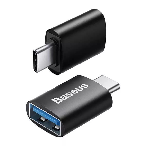 Baseus ZJJQ000001 Ingenuity USB/Type-C fekete OTG adapter