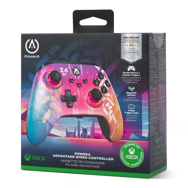 PowerA XBGP0186-01 Advantage Xbox Series X|S vezetékes Cyber Style kontroller