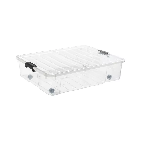 IRIS Home Box Bedroller 49 literes tárolódoboz zárható tetővel, ágy alá, kerekekkel 22430800