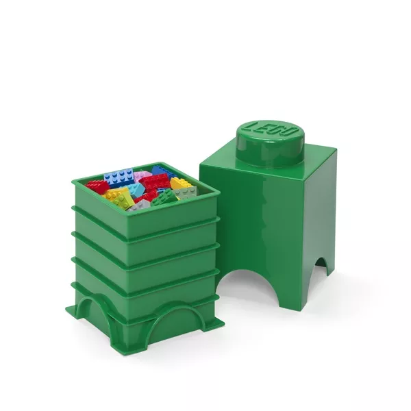 LEGO STORAGE BRICK 1 tárolódoboz 1,2 literes, zöld 40011734