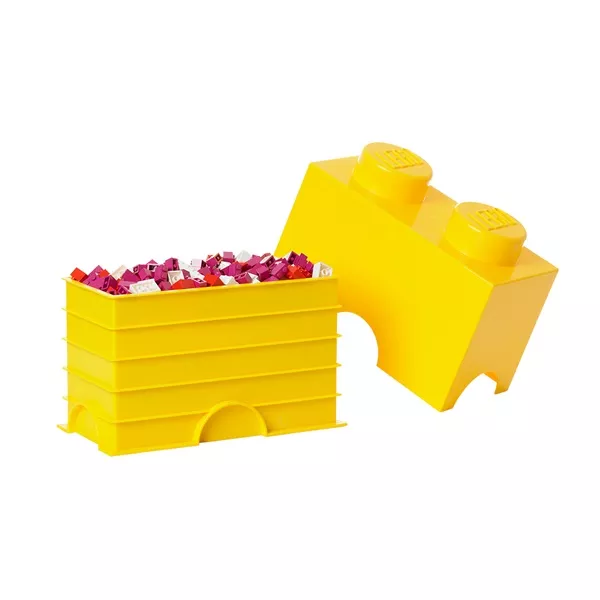 LEGO Tárolódoboz 2x1, sárga (2,6 literes)