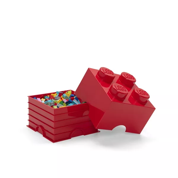 LEGO STORAGE BRICK 4 tárolódoboz 5,6 literes, piros 40031730