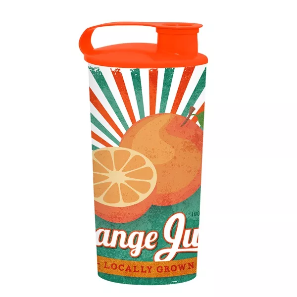 IRIS Orange Juice mintás pohár tetővel 470ml 161924-028