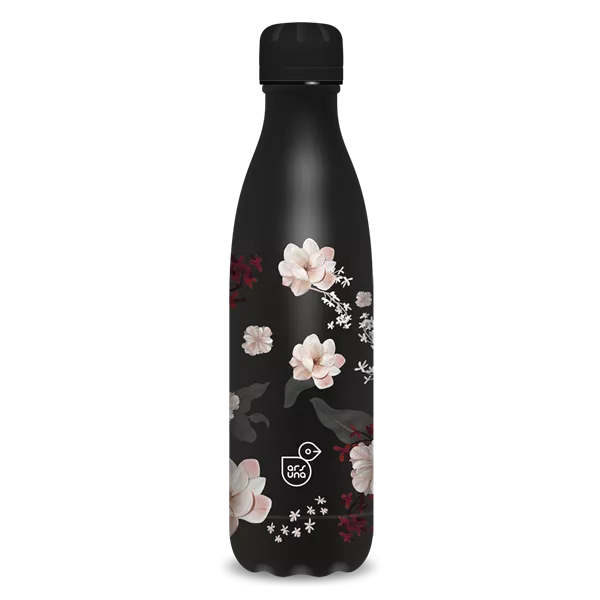 Ars Una 500 ml-es Flowery Black 24 (5374) duplafalú fémkulacs