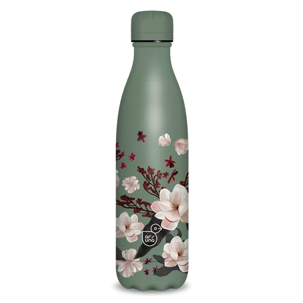 Ars Una 500 ml-es Flowery Pink 24 (5375) duplafalú fémkulacs