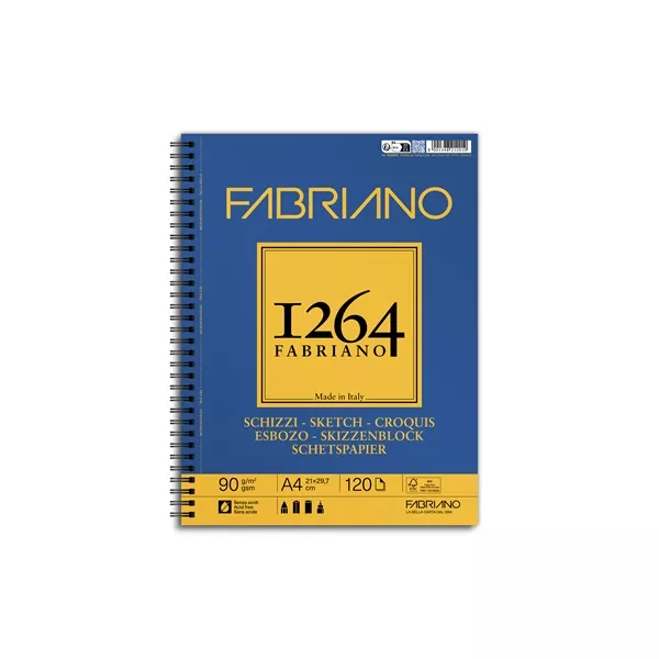 Fabriano 1264 Sketch 90 g A4 120 lap spirál rajz- és vázlattömb