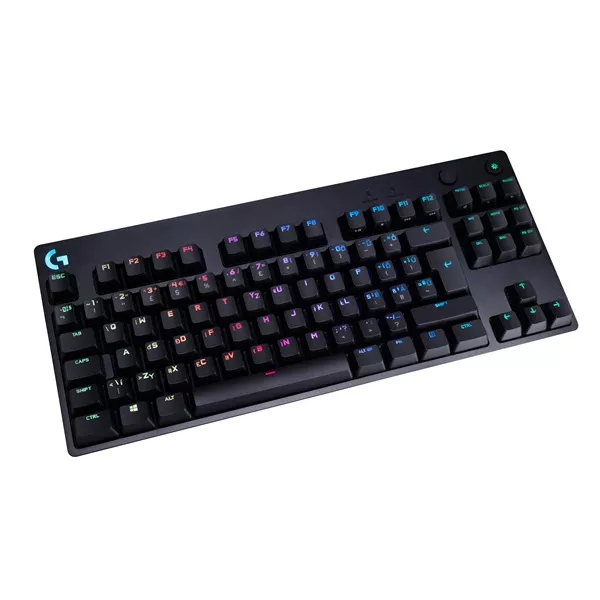 Logitech 920-009426 G Pro lézergravírozott magyar kiosztású fekete gamer billentyűzet (GX Blue Clicky switch)