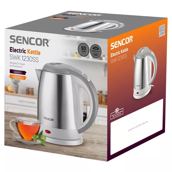 Sencor SWK 1230SS 1,2l inox szürke vízforraló