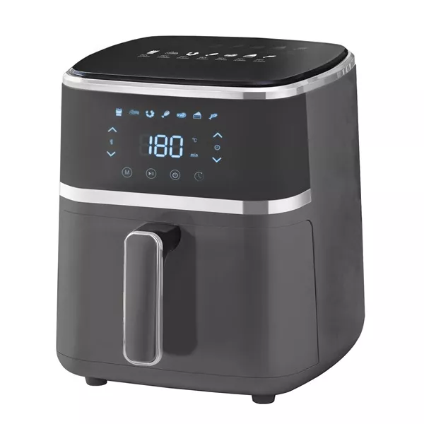 TOO AF-140B-1350 W fekete 5 L forrólevegős sütő digitális vezérléssel (air fryer)