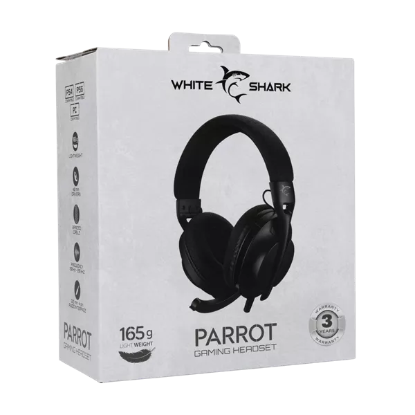 White Shark WS GH-2440B PARROT-B fekete gamer headset