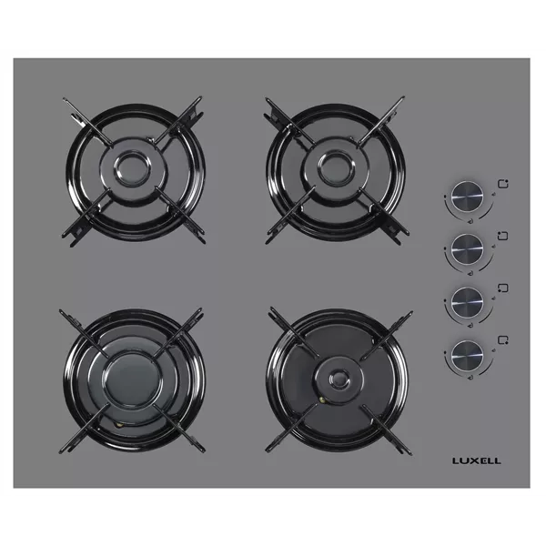 Luxell C6-40BF beépíthető ezüst gázfőzőlap