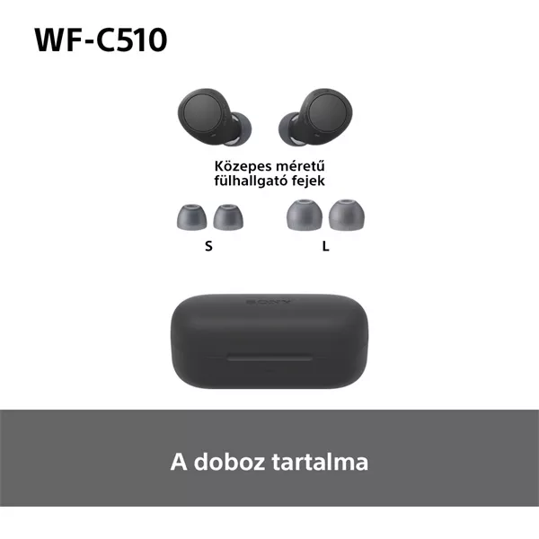 Sony WFC510B.CE7 True Wireless Bluetooth fekete fülhallgató