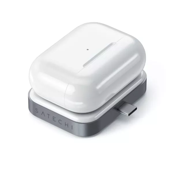 Satechi ST-TCWCDM Type-C AirPods/AirPods Pro asztroszürke vezeték nélküli töltő