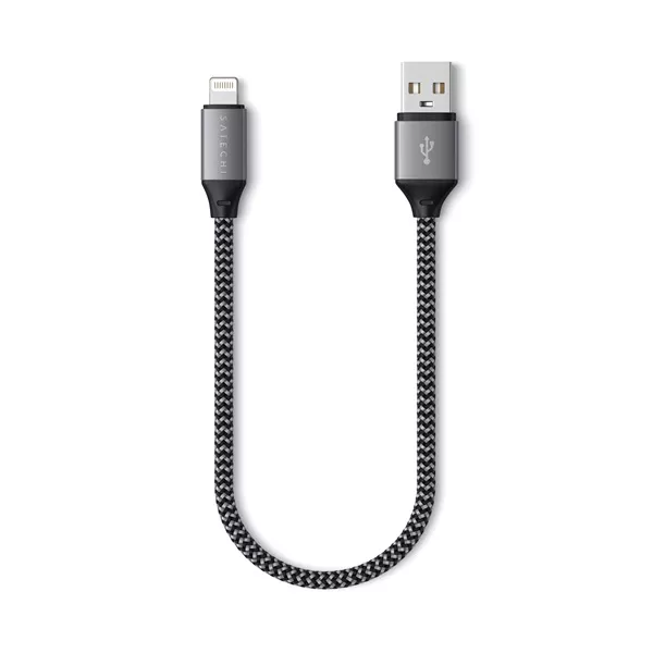 Satechi ST-TAL10M 25cm USB A - Lightning szürke kábel