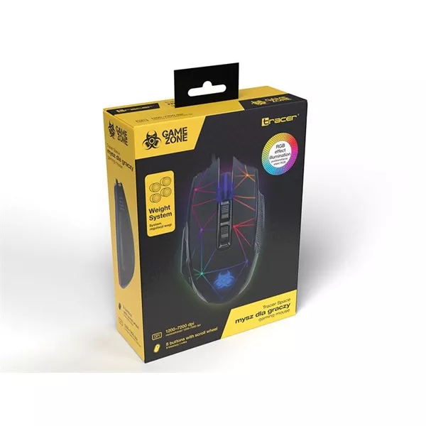 Tracer Space GameZone USB RGB fekete egér