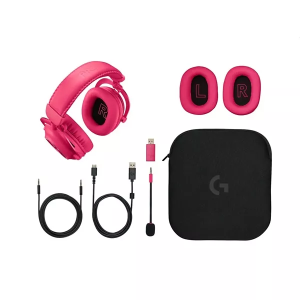 Logitech PRO X 2 LIGHTSPEED Wireless magenta gamer headset