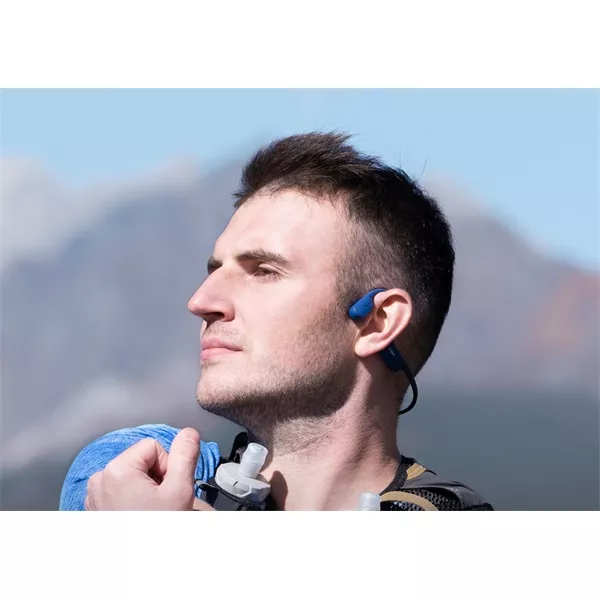 Shokz OpenRun USB-C csontvezetéses Bluetooth kék Open-Ear sport fejhallgató