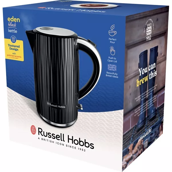 Russell Hobbs 27361-70/RH Eden 1,7L-es fekete vízforraló