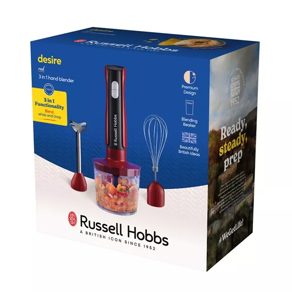 Russell Hobbs 27140-56/RH Desire Red 3 in 1 botmixer