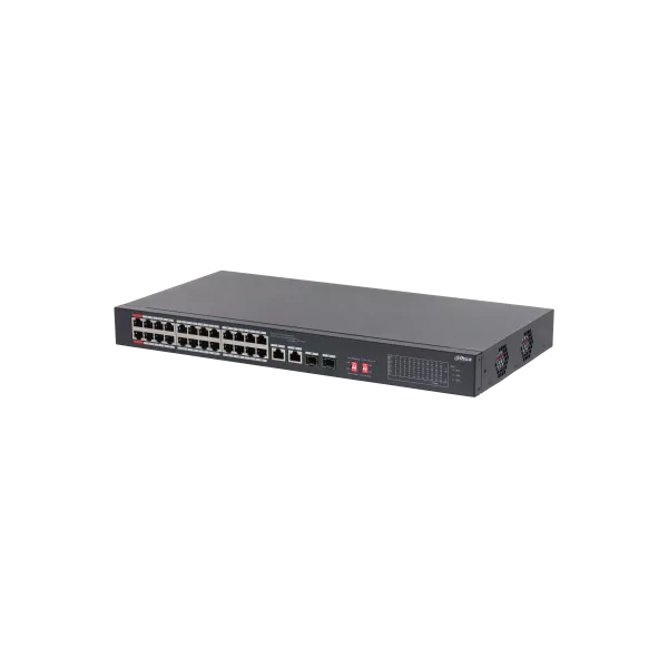 Dahua S3226-24ET-240 24x 10/100 (PoE 240W)+2x 100/1000 Uplink/SFP combo Uplink PoE switch