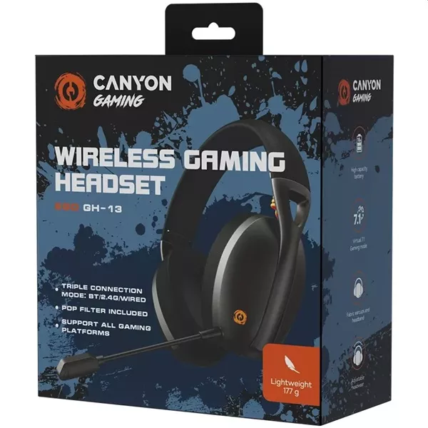 Canyon EGO GH-13 fekete 7.1 gamer headset