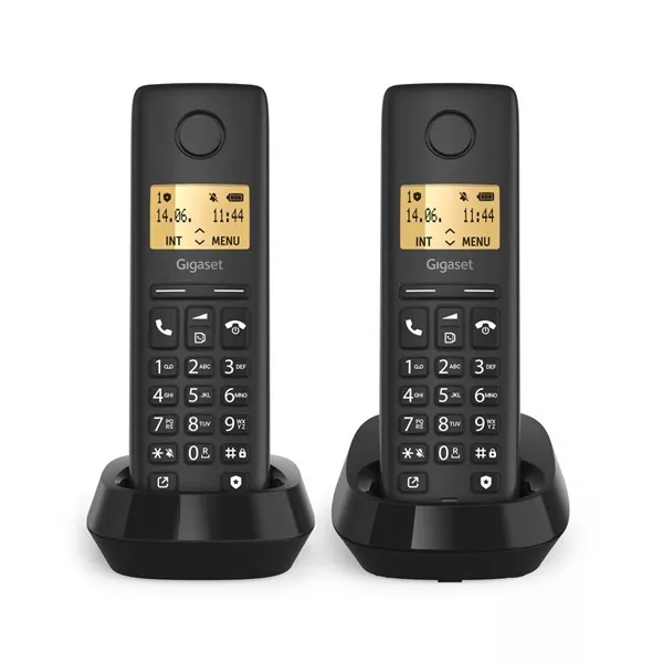 Gigaset Pure 100 Duo fekete dect telefon