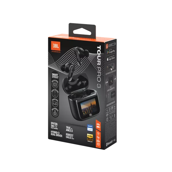 JBL Tour Pro 3 True Wireless Bluetooth zajszűrős fekete fülhallgató