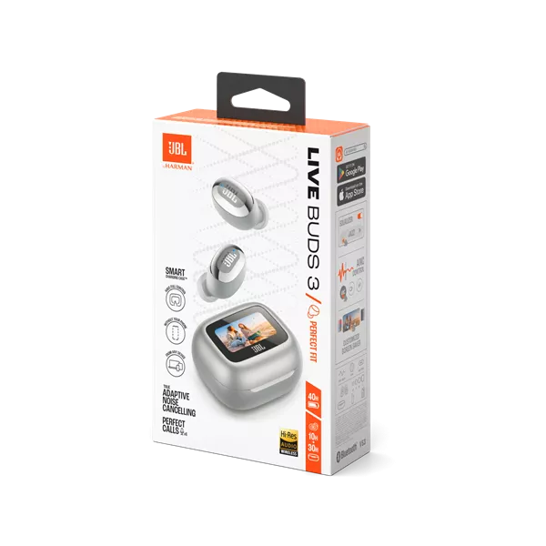 JBL Live Buds 3 True Wireless Bluetooth zajszűrős ezüst fülhallgató