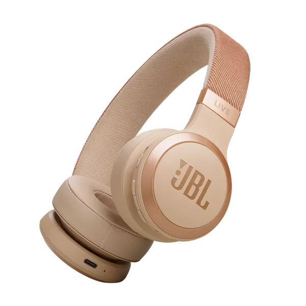 JBL Live 670 NC Bluetooth homok zajszűrős fejhallgató