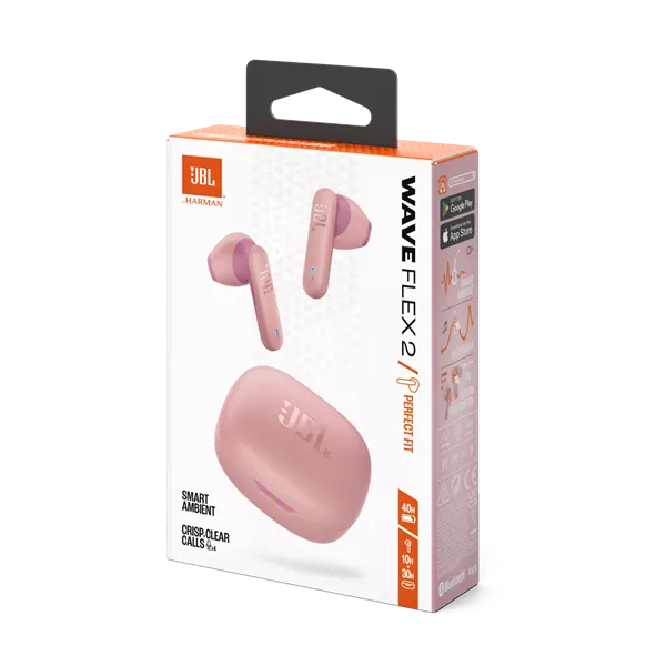 JBL Wave Flex 2 True Wireless Bluetooth pink fülhallgató