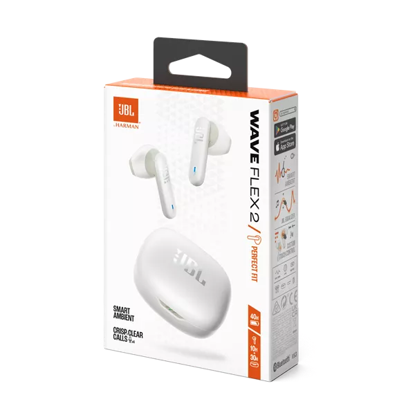 JBL Wave Flex 2 True Wireless Bluetooth fehér fülhallgató