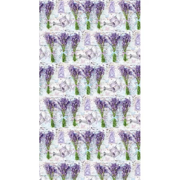 IRIS tekercses csomagoló papír, levendula, különböző mintákkal, 200x70cm, 60g/m2