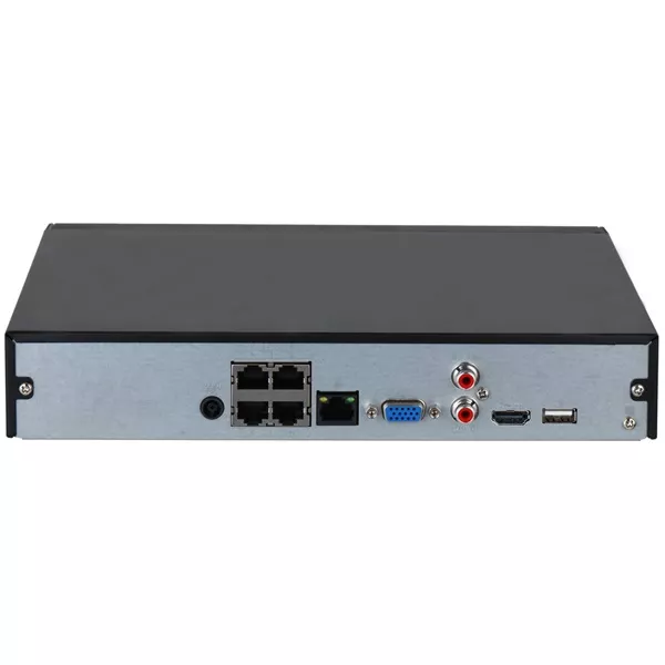 Dahua NVR2104HS-P-4KS3 4 csatorna/H265+/80Mbps rögzítés/1x SATA/4x PoE hálózati rögzítő (NVR)