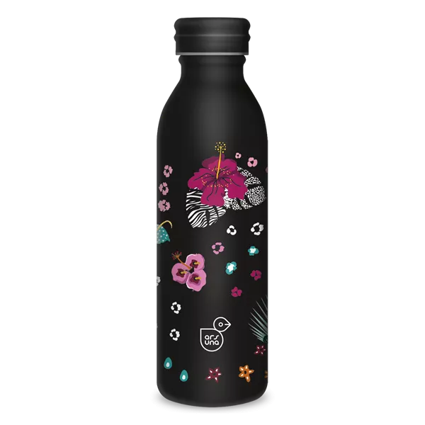 Ars Una 600 ml-es Black Hibiscus 24 (5394) duplafalú fémkulacs