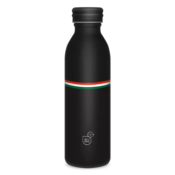 Ars Una 600 ml-es Flag Black 24 (5399) duplafalú fémkulacs