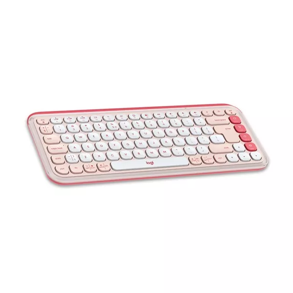 Logitech 920-013073 POP Icon Keys US vezeték nélküli rózsaszín/piszkosfehér billentyűzet