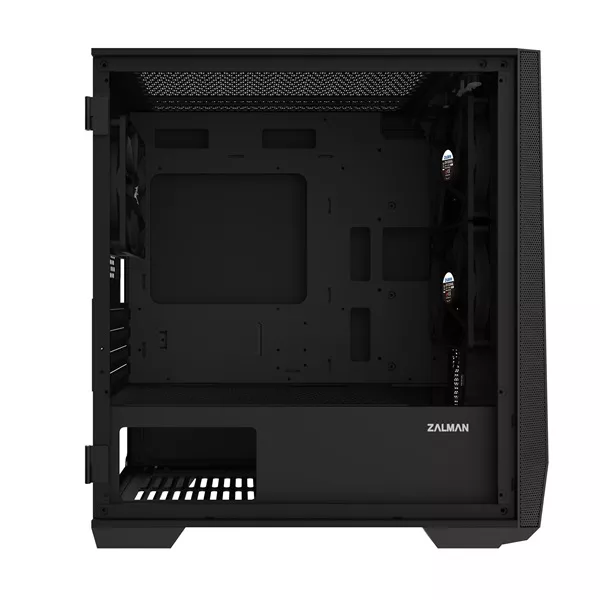 ZALMAN Ház Mini ATX Z1 ICEBERG BK Tápegység nélkül, Fekete Üvegfalú