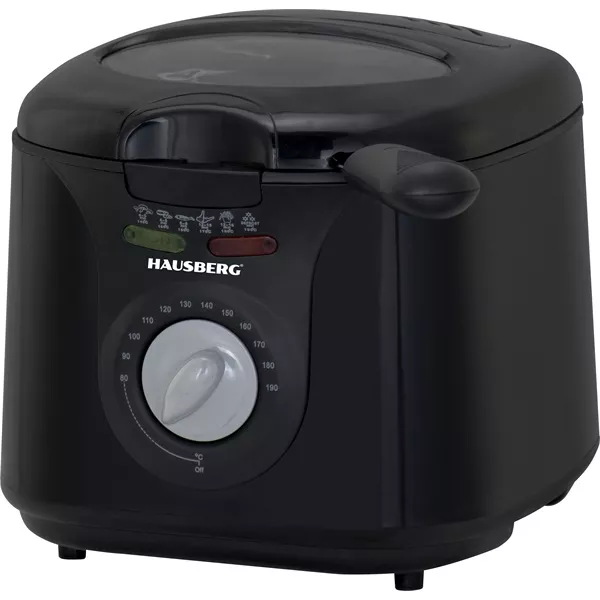 Hausberg HB-1331NG 1450W ablakos fekete elektromos olajsütő