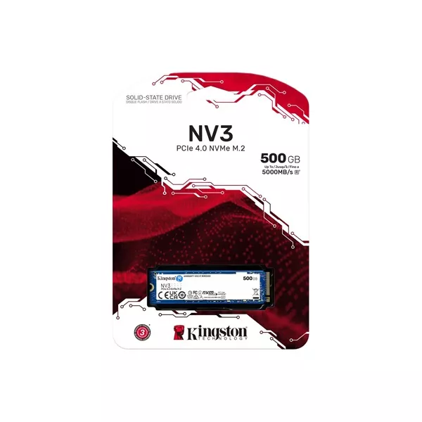 Kingston 500GB M.2 NVMe 2280 PCIe 4.0 NV3 (SNV3S/500G) SSD