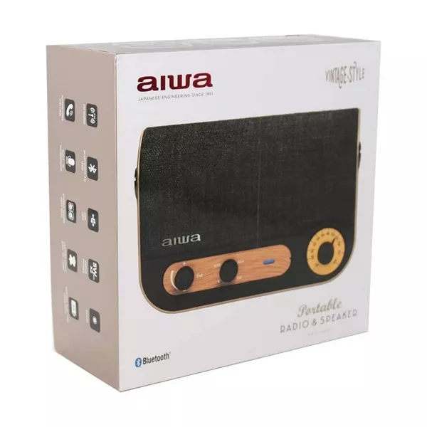 Aiwa RBTU-600 Vintage Bluetooth hordozható rádió