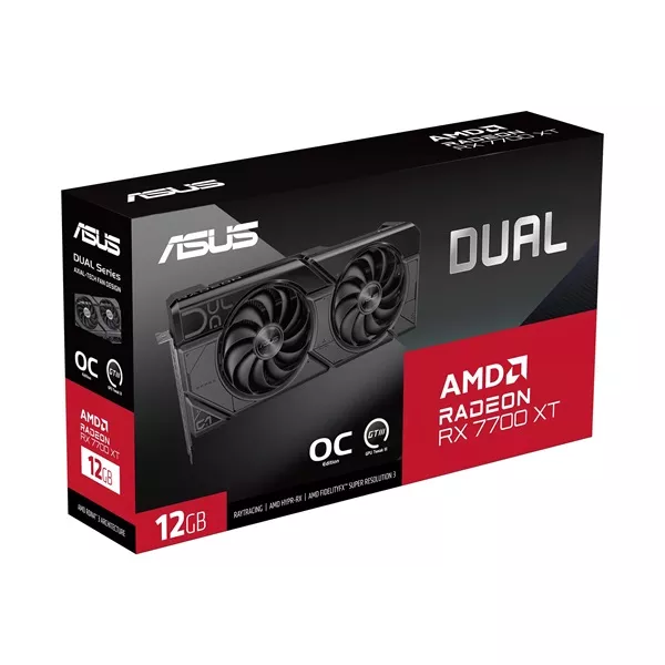 ASUS DUAL-RX7700XT-O12G AMD 12GB GDDR6 192bit PCIe videokártya