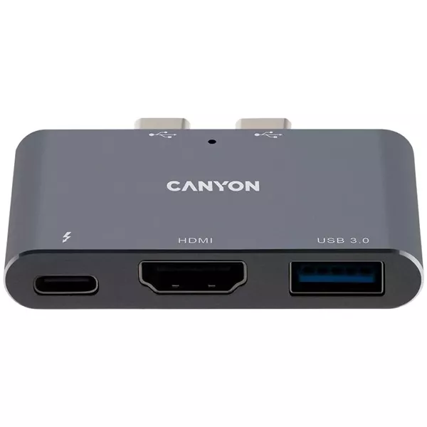 Canyon MacBook Thunderbolt 3 Multiport Docking Station 3-in-1 3-port Thunderbolt 3 Dual Port dokkoló szürke