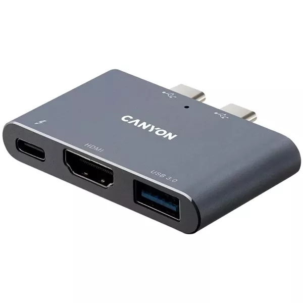 Canyon MacBook Thunderbolt 3 Multiport Docking Station 3-in-1 3-port Thunderbolt 3 Dual Port dokkoló szürke